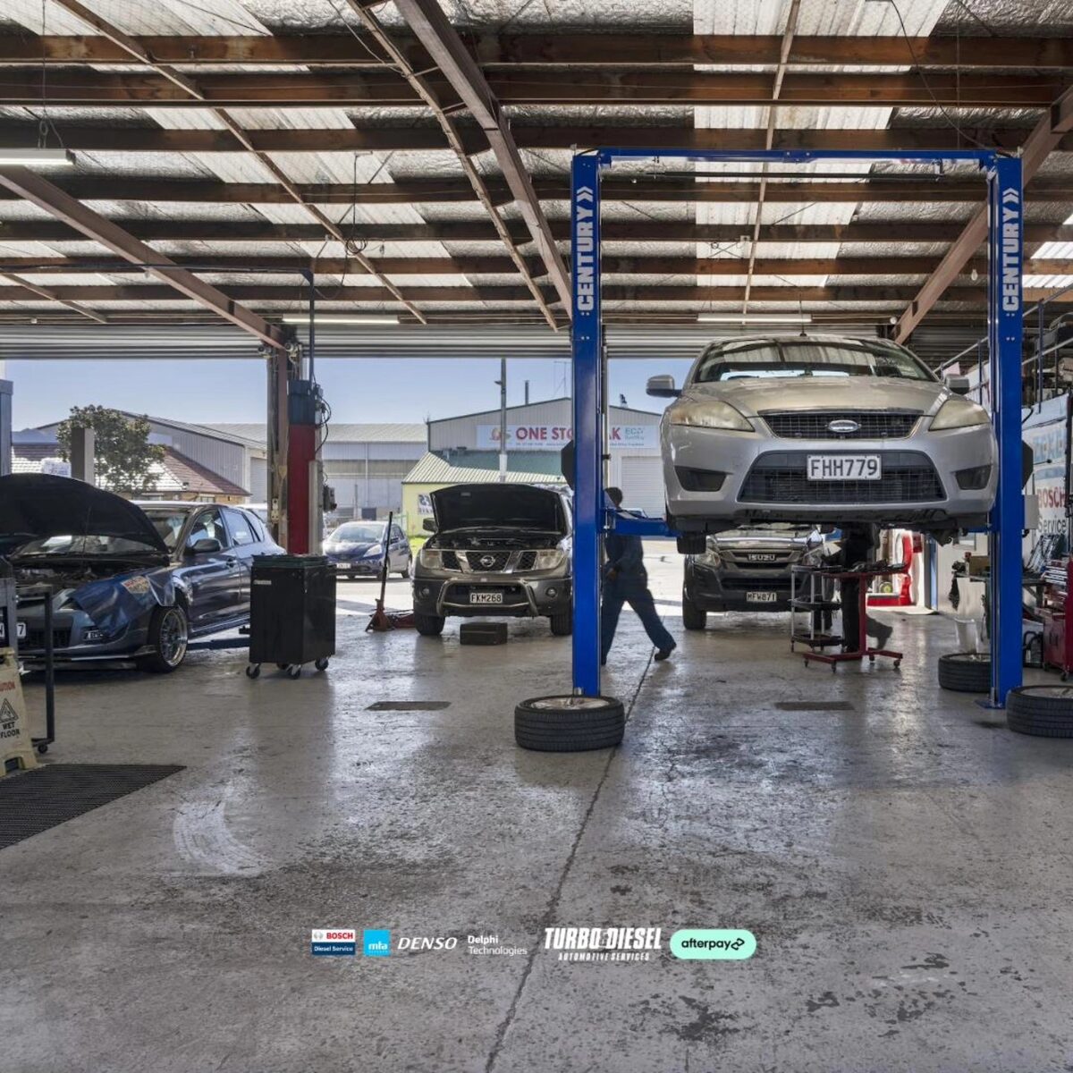 Turbo & Diesel workshop interior on Kahikatea Drive, Frankton, Hamilton.